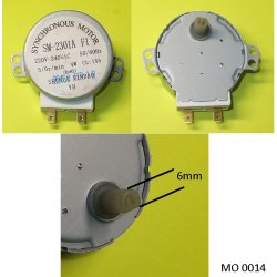 Двигатель поворотный 220V 4W SM-2301A F1 срез 6x10mm скос 10mm (YH) для СВЧ
