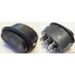 Кнопка Switch Power 220V 10A 6 pin 40x30x25mm black SK12 T120 ON/OFF/Revers KCD4-L BU0297