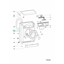 Корпус GW INDESIT 33CSI для стиральной машины Indesit IWUD4085 IWUD41051 IWUD41252 C00509020