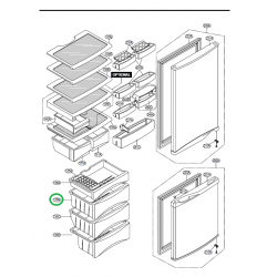 Ящик НТО LG поз 136B белый непрозрачный, для модели GR-389 3391JA2014B