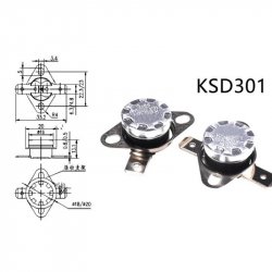 Термостат аварийный KSD301 110~C (таблетка)