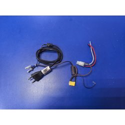 Шнур питания электромясорубки чёрный с помехозащитным конденсатором и разъемом подключения к плате