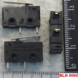 Микровыключатель Microswitch 250V 5A (2pin) 20x10x6mm с рычагом KW-5/KW11-3 блендера BLS-755 BLN0066