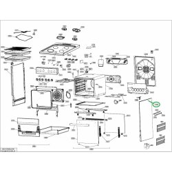 Стенка боковая правая (цвет - коричневый) для плит Hansa 9026999