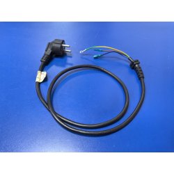 Шнур сетевой с угловой вилкой, цвет чёрный, Сечение проводов - 3 х 1.5мм, клеммы с изоляцией  0,9м