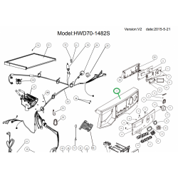 Панель управления (серая, пластик) стиральной машины Haier HWD70-1482S 0020804682C