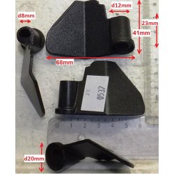 Лопатка для замешивания теста 68х41/23мм D=20/12/8мм хлебопечи Supra BMS-159