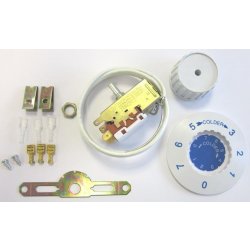 Термостат VT9 в сборе с ручкой и шкалой, аналог Ranco-K59 L-1,3м с ПВХ, клеммы широкие