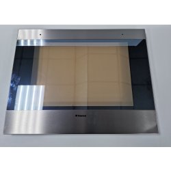 Стекло духовки наружнее Hansa 462*595 ручка-380 2 элемента из нерж. снизу и сверху (уценка)