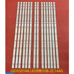 Светодиодная подсветка комплект (14шт) 570mm в линейке 10 ламп, для 55"Telefunken LED55D10A/B-ZC14AG